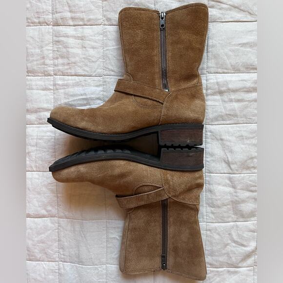 UGG Chaney Camel Suede Buckle Strap Zip Up Boots Cottagecore Prairie - US 8 - Picture 5 of 12